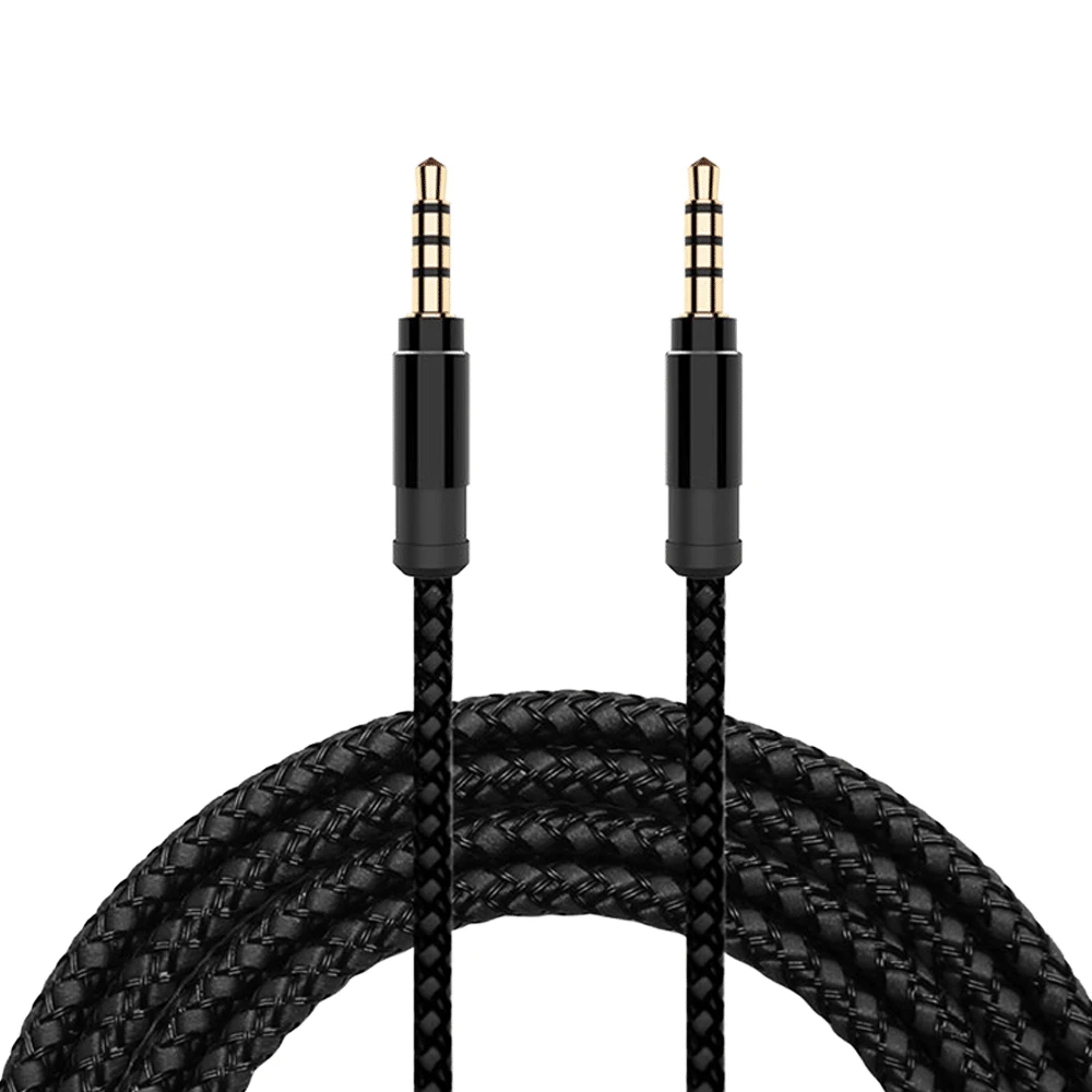 1.5m Nylon Braided 3.5mm Audio Cable for Car and Headphones