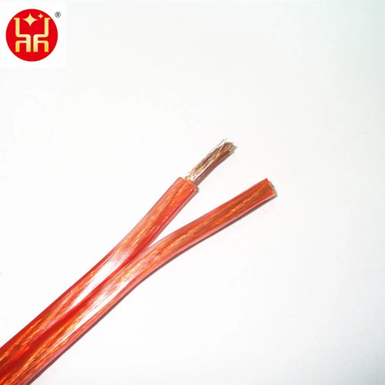 1.5mm2 Transparent Orange Square CCA Speaker Cable