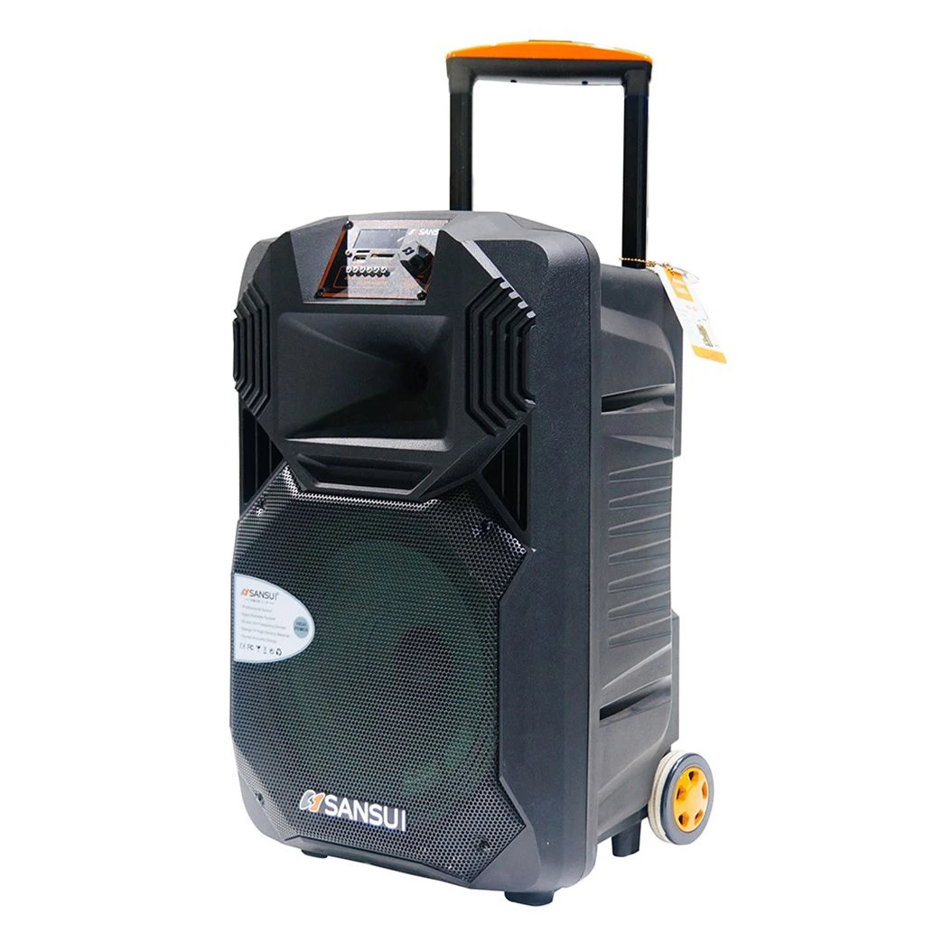 12″ Speaker Karaoke Machine Portable 45W Portable Trolley Bluetooth Speaker with Mic Priority Home Party Speech Outdoor