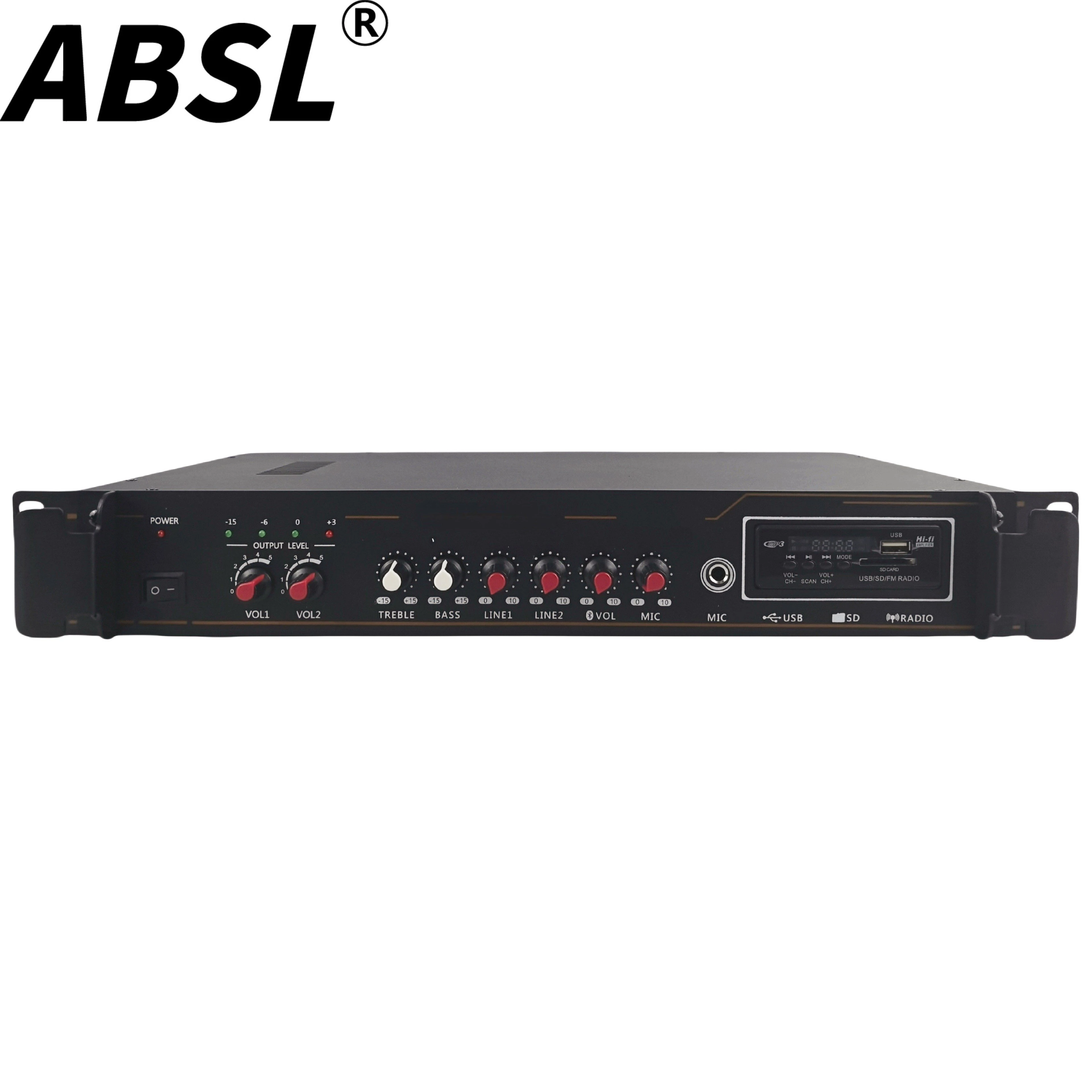 120W 2 Zones PA Audio Sound Mixer Power Amplifier for Background Music