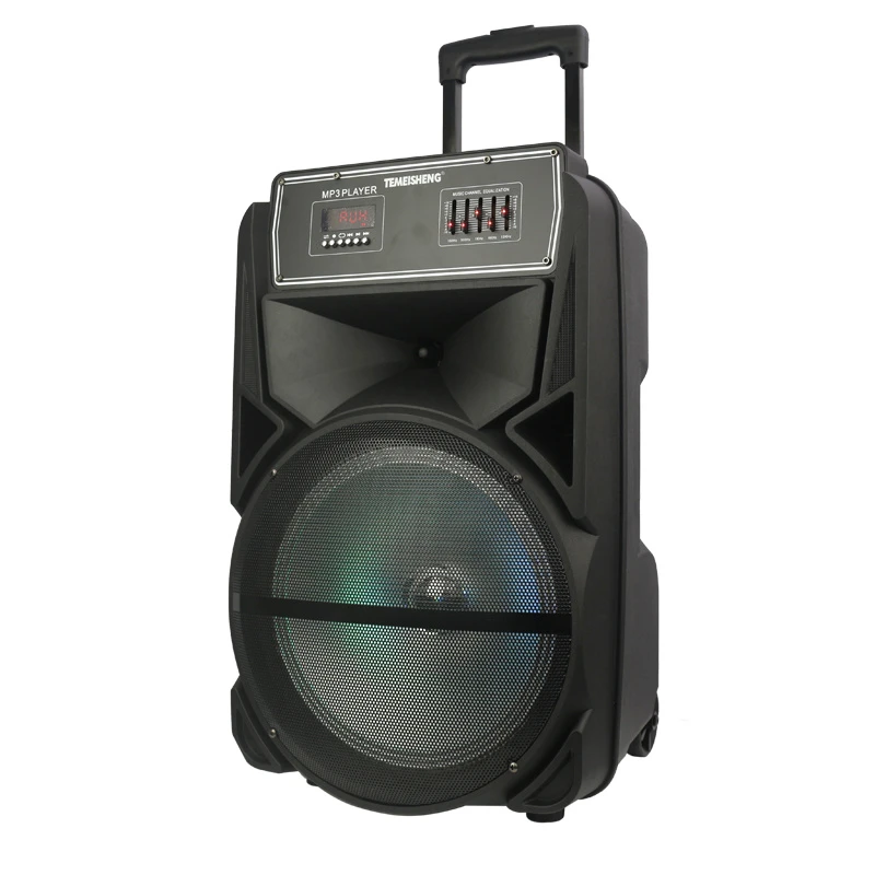 120W Wood Case Sound System Trolley Recharge Trolley Speaker Bluetooth