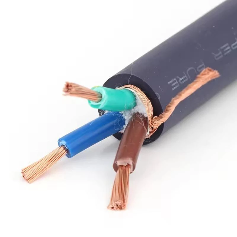 12AWG 3.2mm² 99.998% OFC 3 Core Copper Braided Shielded HIFI Bulk Power Cable 16mm OD DIY Audio Power Wire for Amplifier DAC CD Player