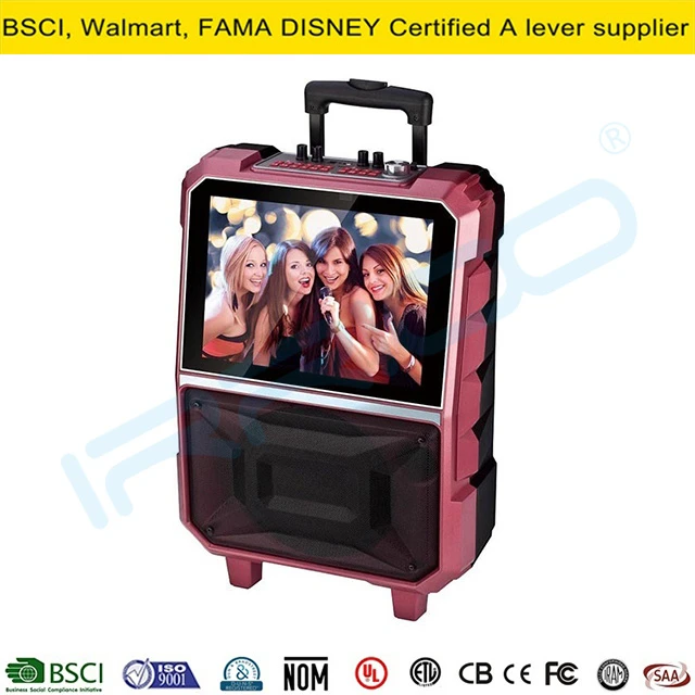 14″ Screen Display Trolley Rechargeable Battery WiFi Youtube Google Karaoke Speaker Spare Parts SKD
