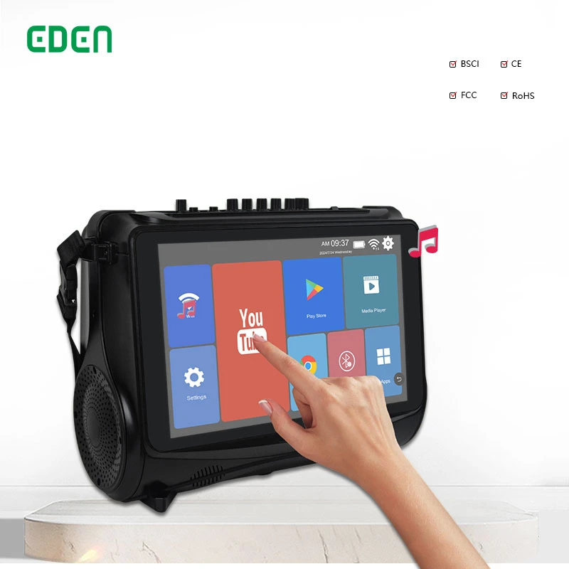 15.4 Inch Touch Screen WiFi Bluetooth Portable Passive Speaker High Quality Sound System Parlante Karaoke Speaker