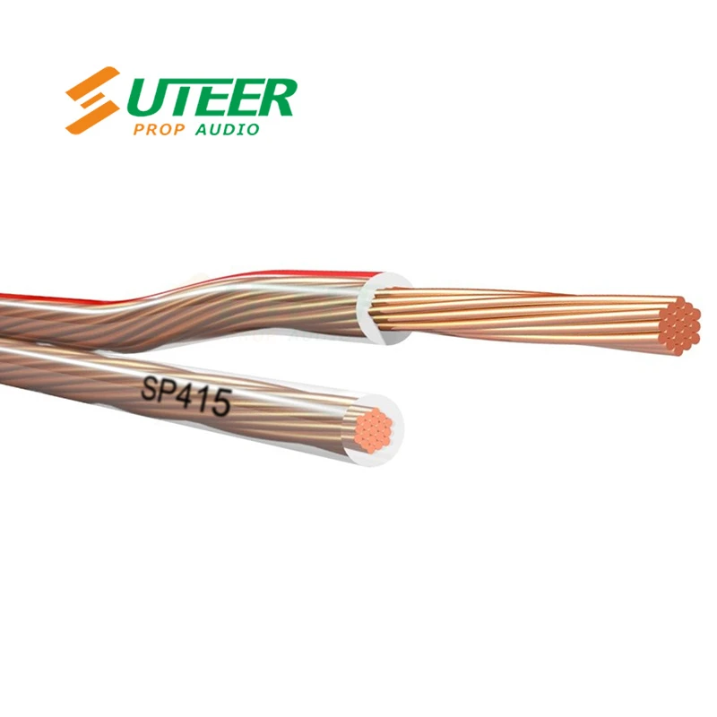 15 Gauge 2 Cores Transparent Parallel Speaker Cable