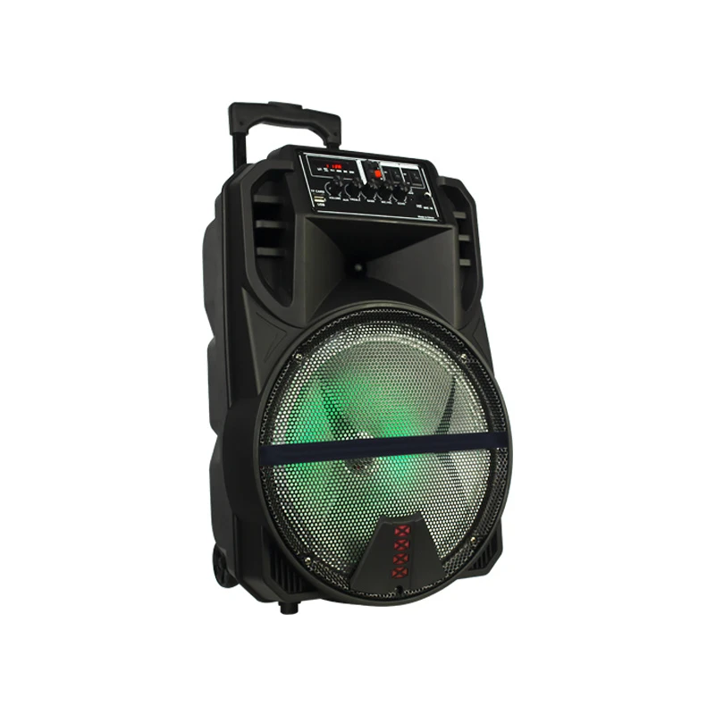 15 Inches Subwoofer Sound TF Card Stage Blue Tooth Blue-Tooth Speaker Home KTV Portable Party Karaoke Trolley Speaker