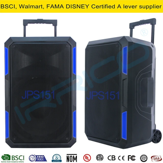 15″ Portable Trolley Karaoke PRO DJ Sound System Speaker Jps151