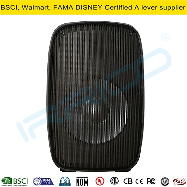 15″ Professional Audio Sound Box PA Speaker System Karaoke Bt-Tws-Mic–FM-Echo-EQ+Flame Light Bocina Parlant