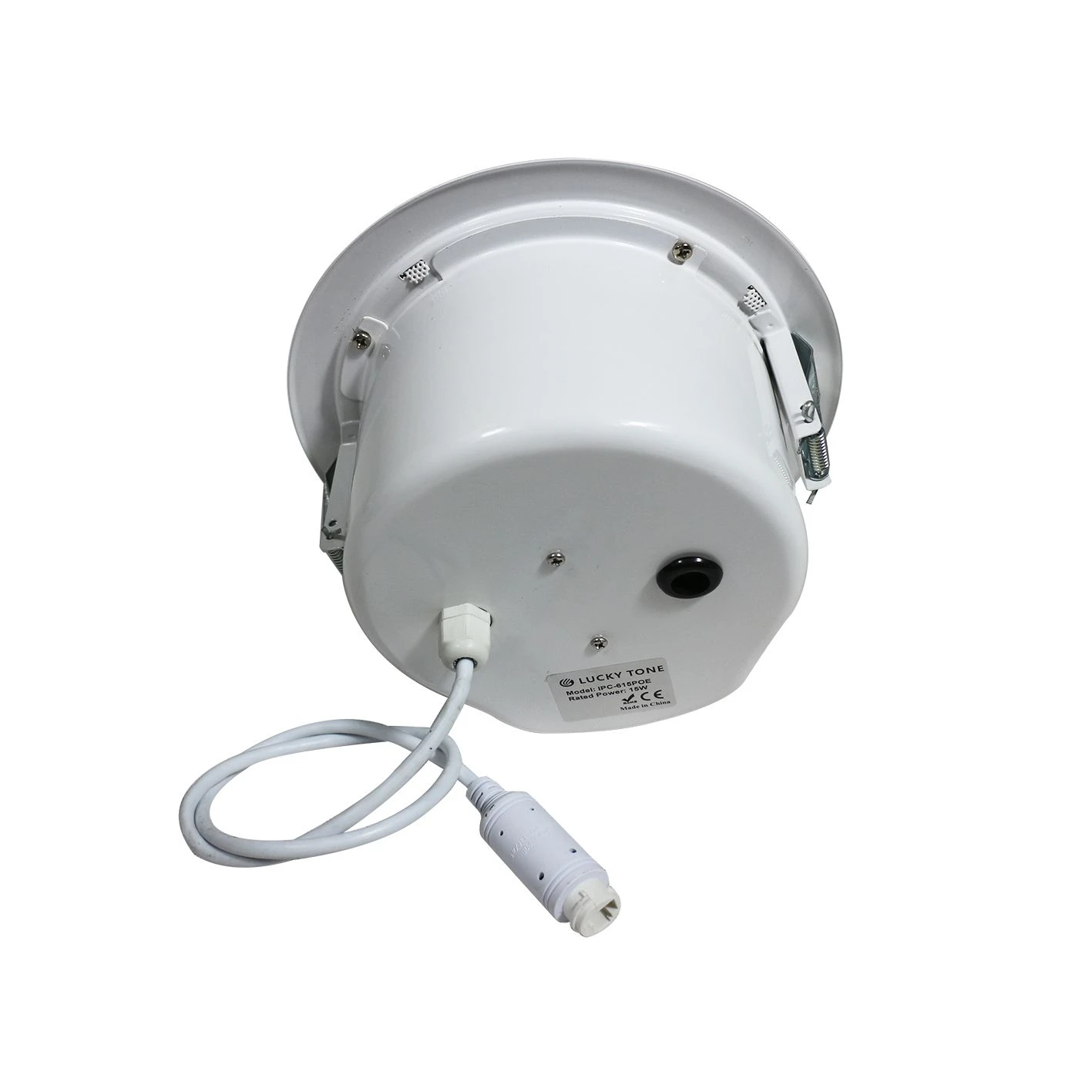 15W IP/SIP Network Ceiling Speaker Integrated with Local Audio Input Eco IP PA System Speaker