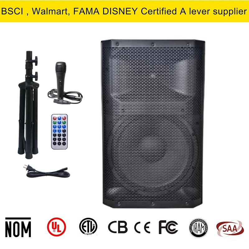15inch Trolley Stereo Wooden Speakers Bluetooth