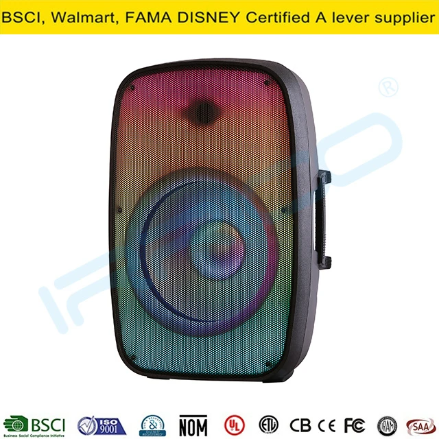 15inch Woofer Professional Audio Sound Box PA System Speaker Flame Light Bocina Parlant