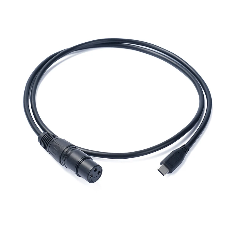 1m Type C Male Digital Audio to XLR 3-Pin Female Microphone Recording Cable
