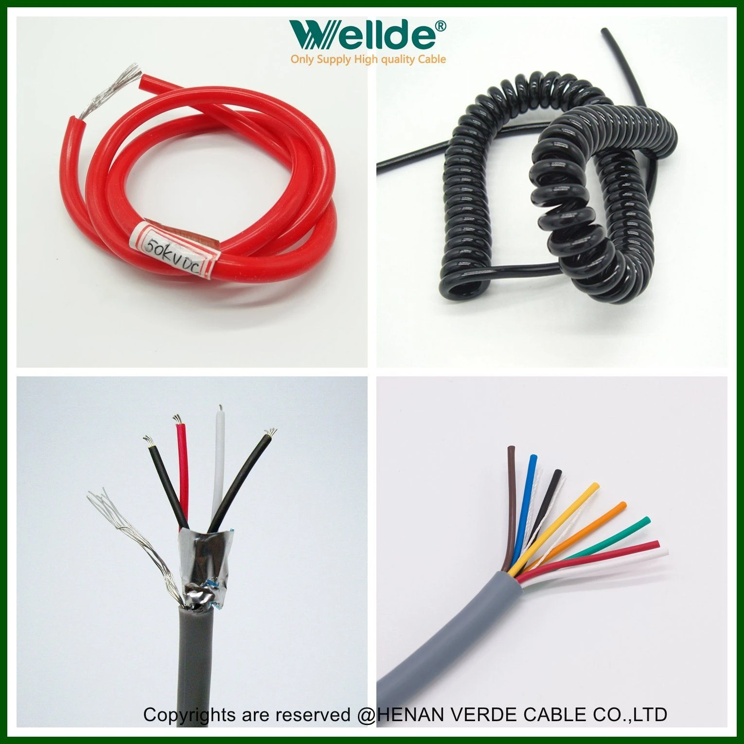 1pair 2 Pair 18AWG 24AWG H07rn-F Pure Copper Instrument Auto Wire Spiral Flexible Silicone Shielded Speaker PVC Control Cable