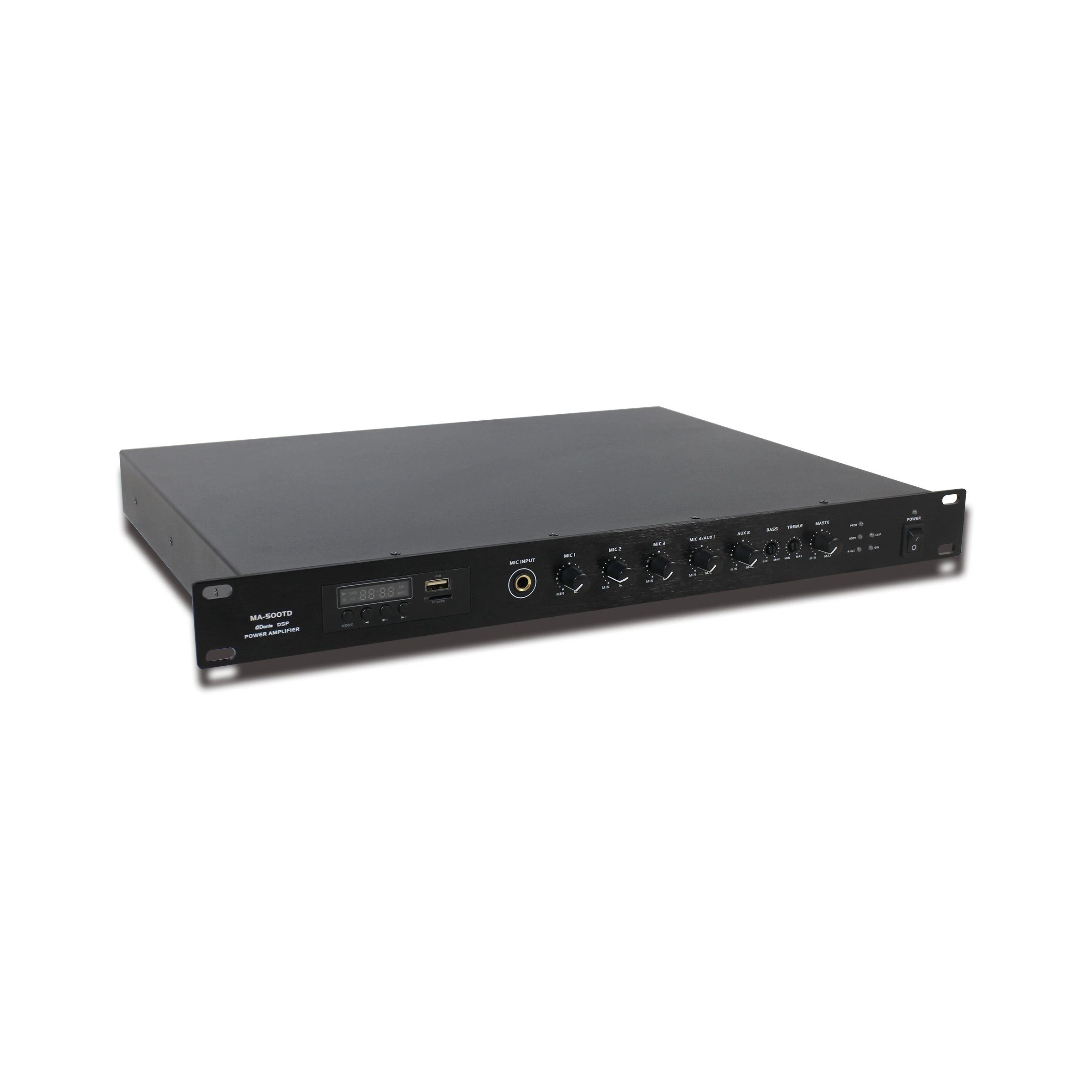 1u Class D Bluetooth Mixer Power Audio Sound Tube Board Amplifiers Price with 24VDC USB/SD/Aux/Tuner/DSP/Dante