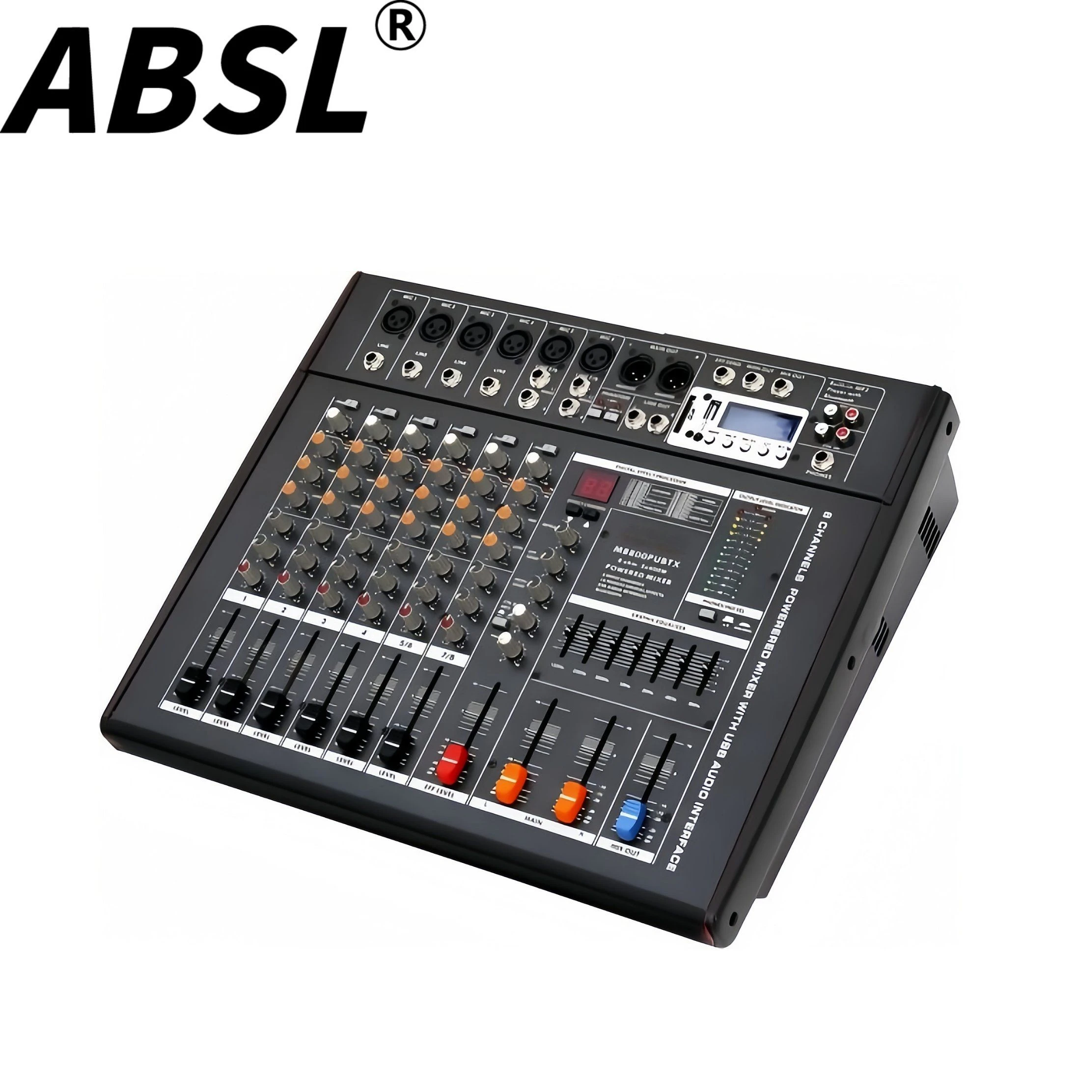 2*400W Professional 16DSP 8-Channel PRO Sound Audio Amplifier Stereo Mixer for Bar