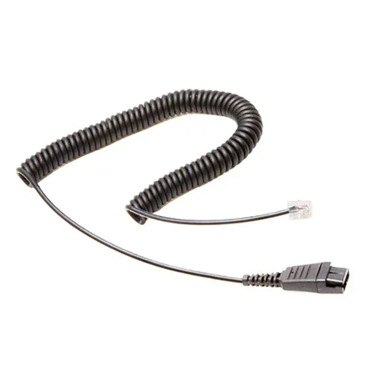 2.5mm or Rj to Quick Disconnected Cable for Call Center Headphone Telephone Headset