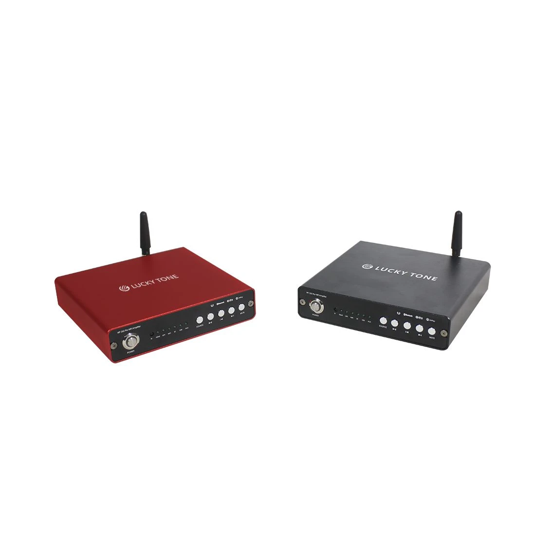 2-Channel 60W High Performance New Design Class D WiFi Audio Amplifier Smart Multi-Room WiFi Audio System Supports Bluetooth Airplay Spotify etc. Black or Red