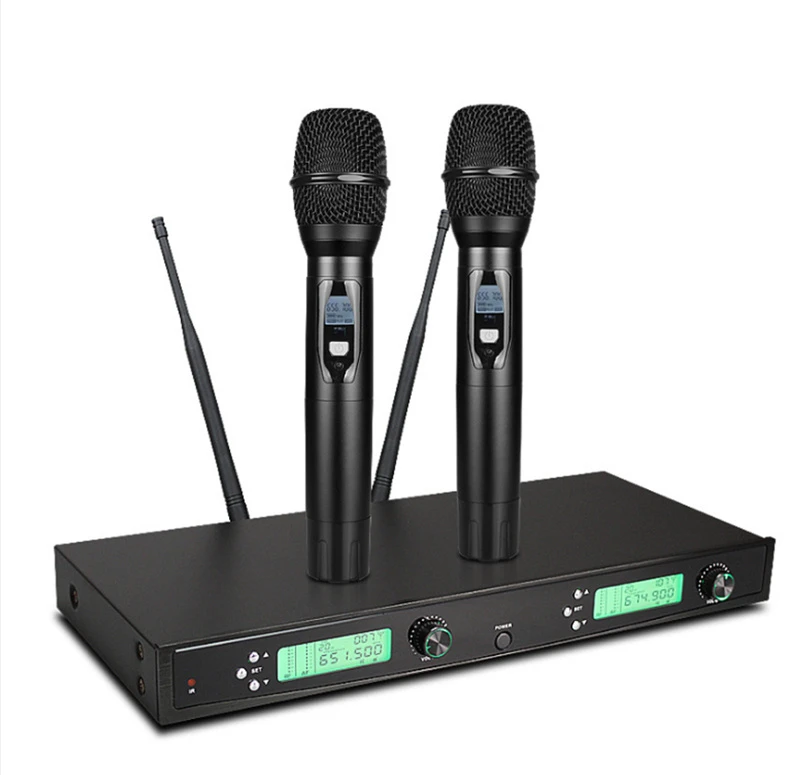 2 Channels Stage Good Quality Ear Headset Wireless Microphone