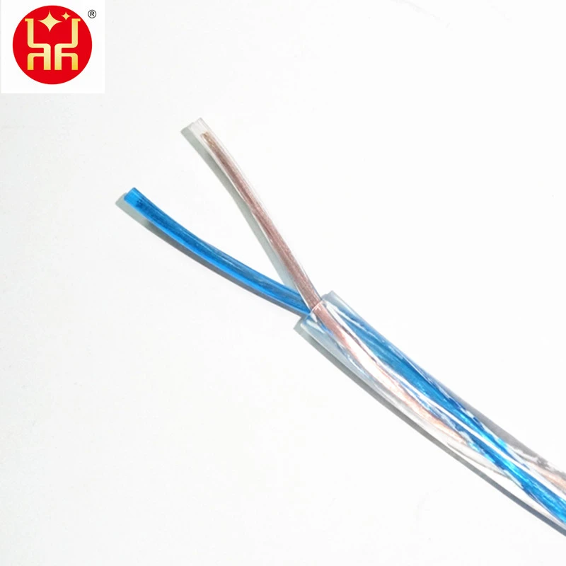2 Core 0.75mm2 Copper Clear Round Speaker Cable