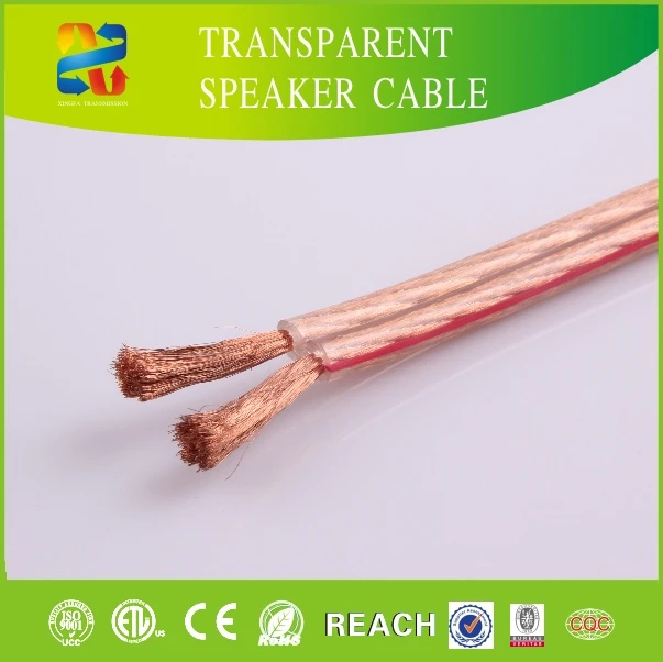 2 Core 4 Core Round Flat Parallel Copper CCA OFC Cu Transparent Clear Frosted Red Black Speaker Audio Lamp Electric Cable 16AWG 14AWG 12AWG