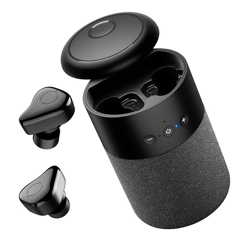 2 in 1 Bluetooth Speaker Headset with Tws Wireless Earbuds