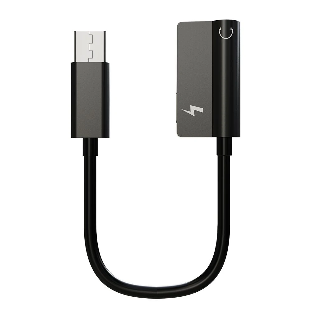2 in 1 USB-C to 3.5mm Audio Adapter Dac Charger Dongle Type C Headphone Jack Aux Splitter