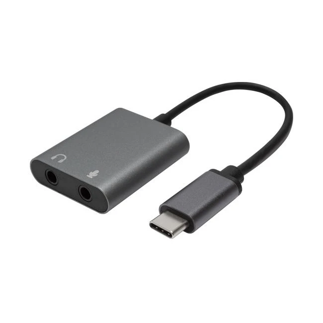 2-in-1 USB C to Headphone Jack Aux Audio and Mic Splitter Adapter