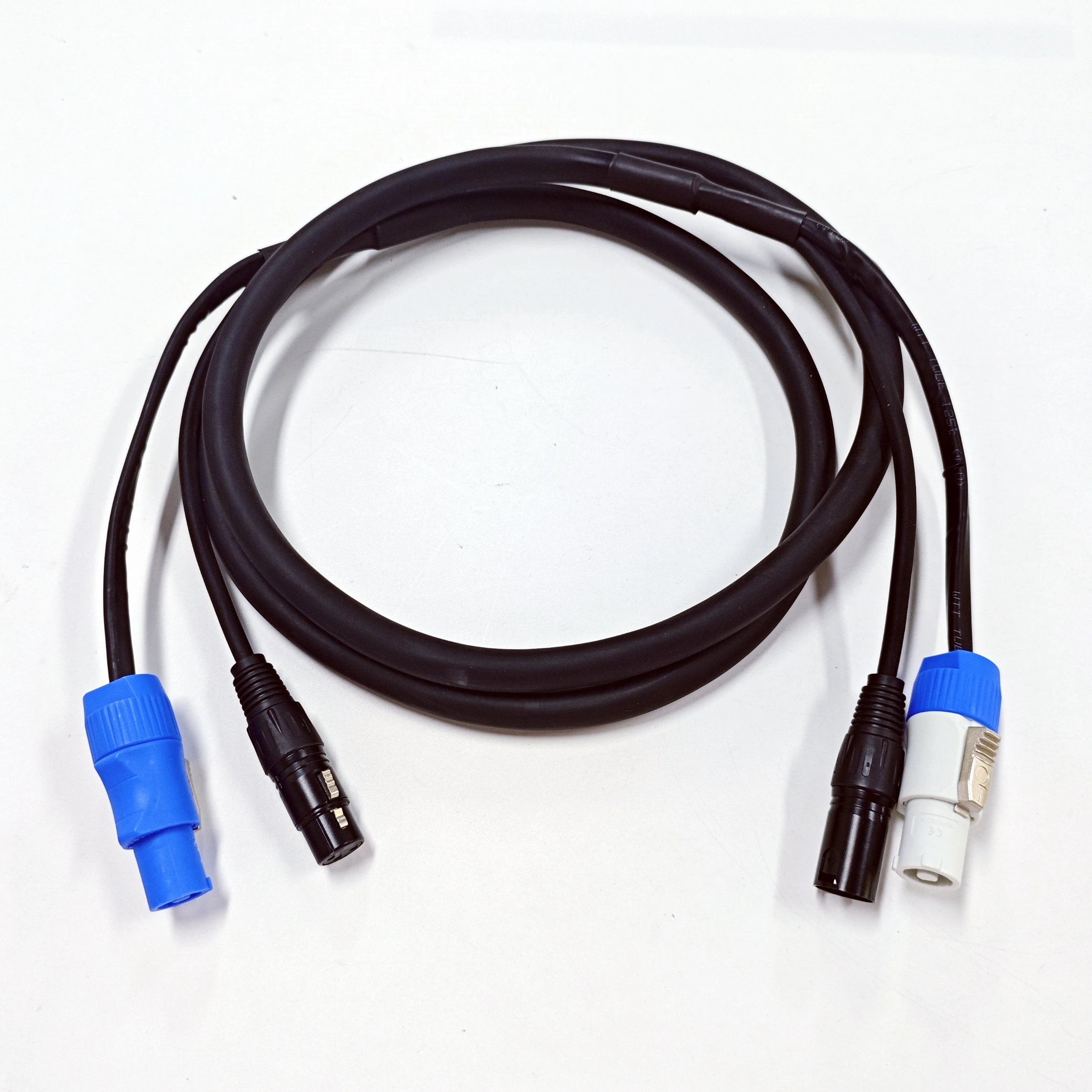 2 in 1 XLR Female and Male Powercon in and out DMX Cable XLR and Power Hybrid Cable