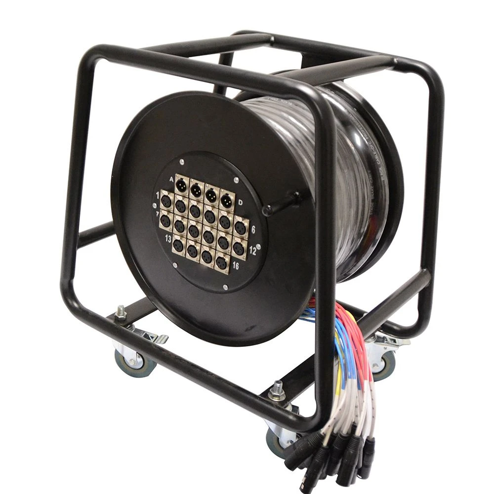 20/24/32CH XLR Microphones Audio Link Stage Box with Wheel 30M to 50M