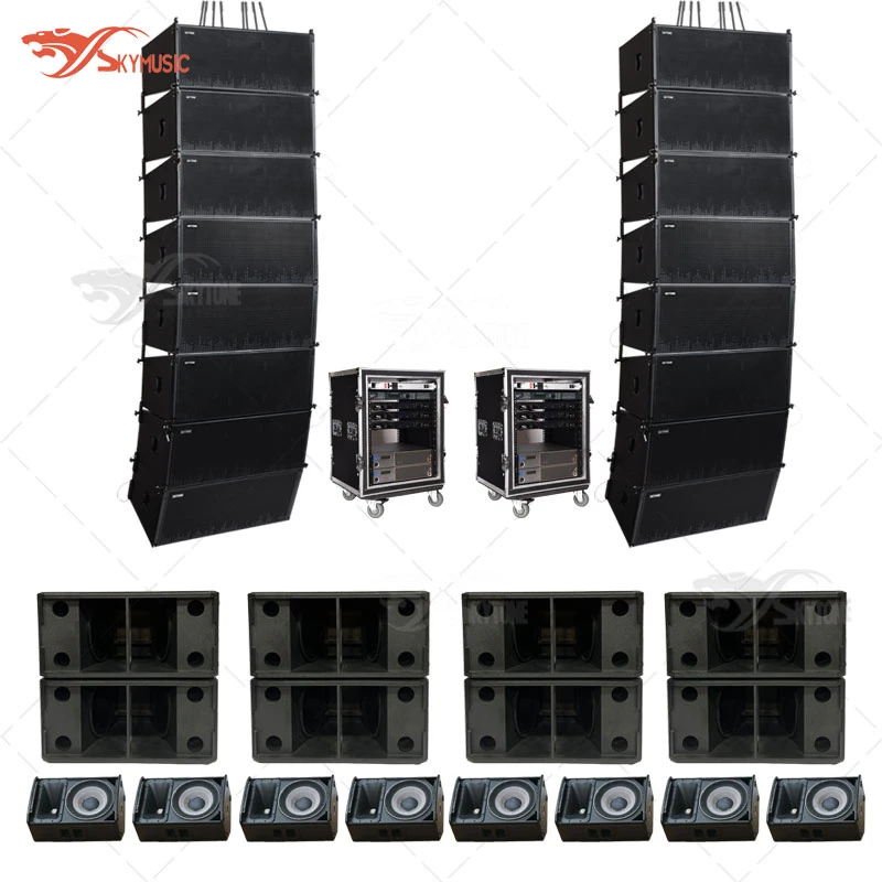 20000 Persons Large Outdoor 3 Way Dual 12 Inch Professional Speakers Line Array System