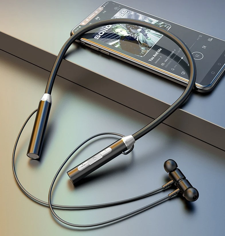 2021 Neck Band Wireless Headphone Stand Noise Canceling Bluetooth Headsets Headphone Neckband Earphone