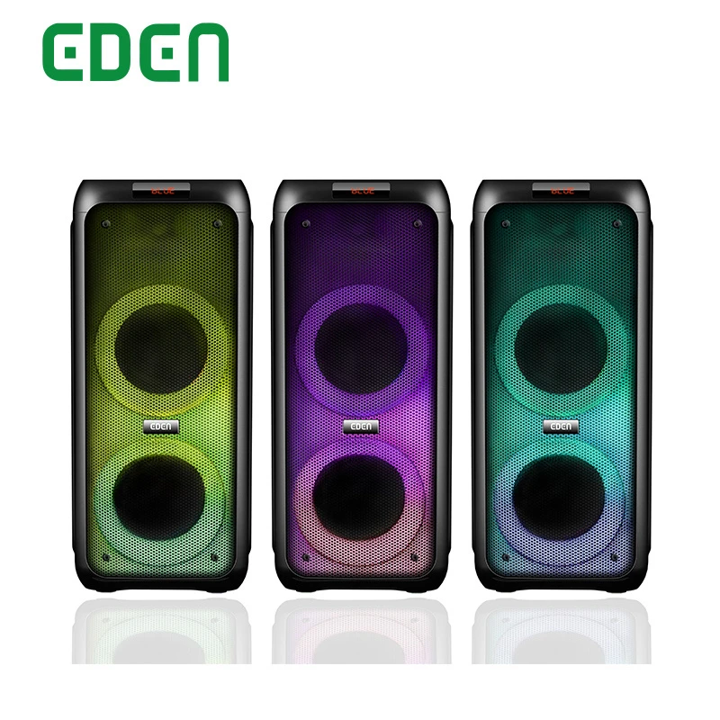 2022 Hot Sale Private Dual 5.5 Inch with Fire Effect Light Wireless Amplifier Portable Sound Party Sound Box Speaker Audio