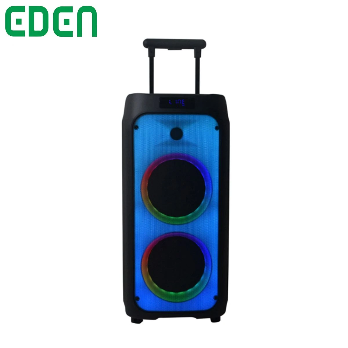 2022 Trolley Party Bass Portable High Power Dual 8 Inch USB Subwoofer Tws Rechargeable Audio Speaker