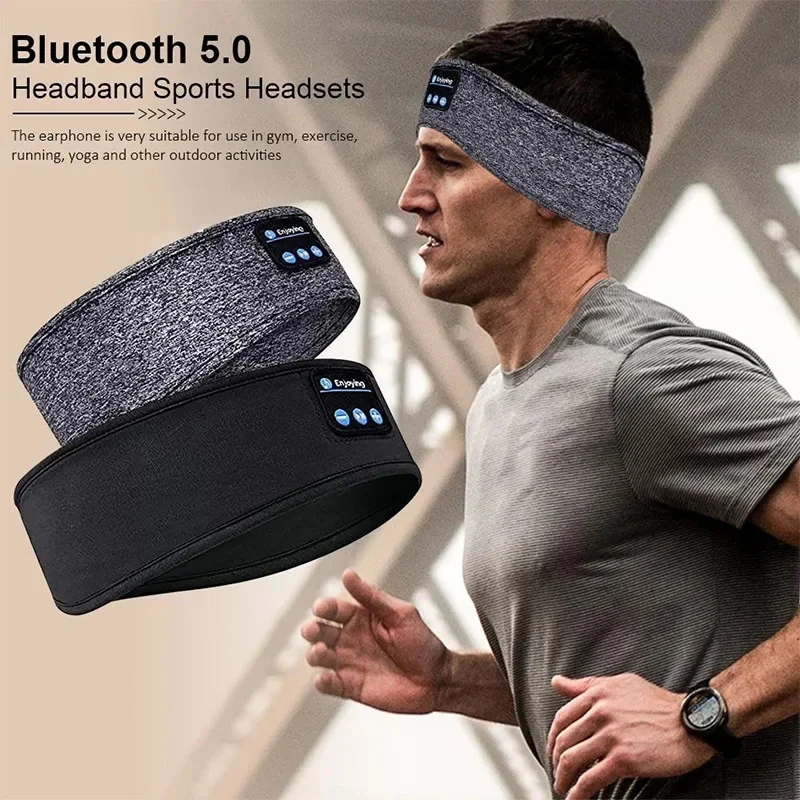 2025 Bluetooth Earphones Sports Sleeping Headband Elastic Wireless Headphones Music Eye Mask Wireless Bluetooth Headset Headband