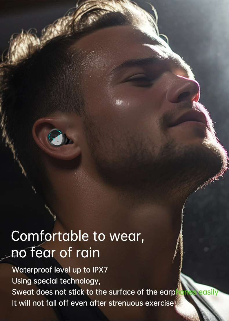 2025 Factory Hot Sale Cyber Electronics Design Gaming Wireless Earphones 5.3 Version LED Battery Display Tws Earbuds