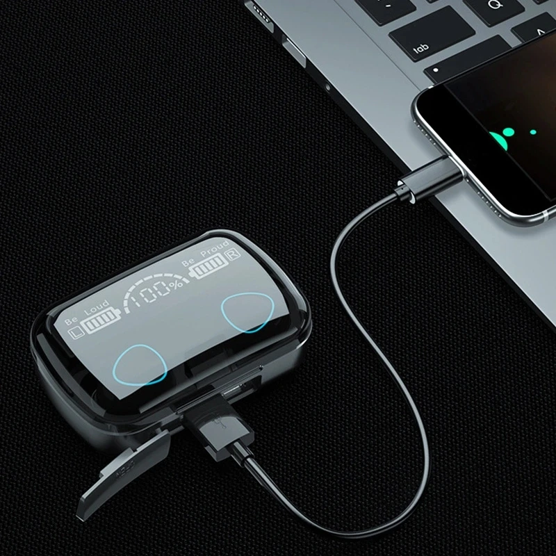 2025 New Tws M10 PRO Earphone Wireless Headphone Anc Noise Canceling Earbuds in Ear Touch Screen with HD Mic Call Headset