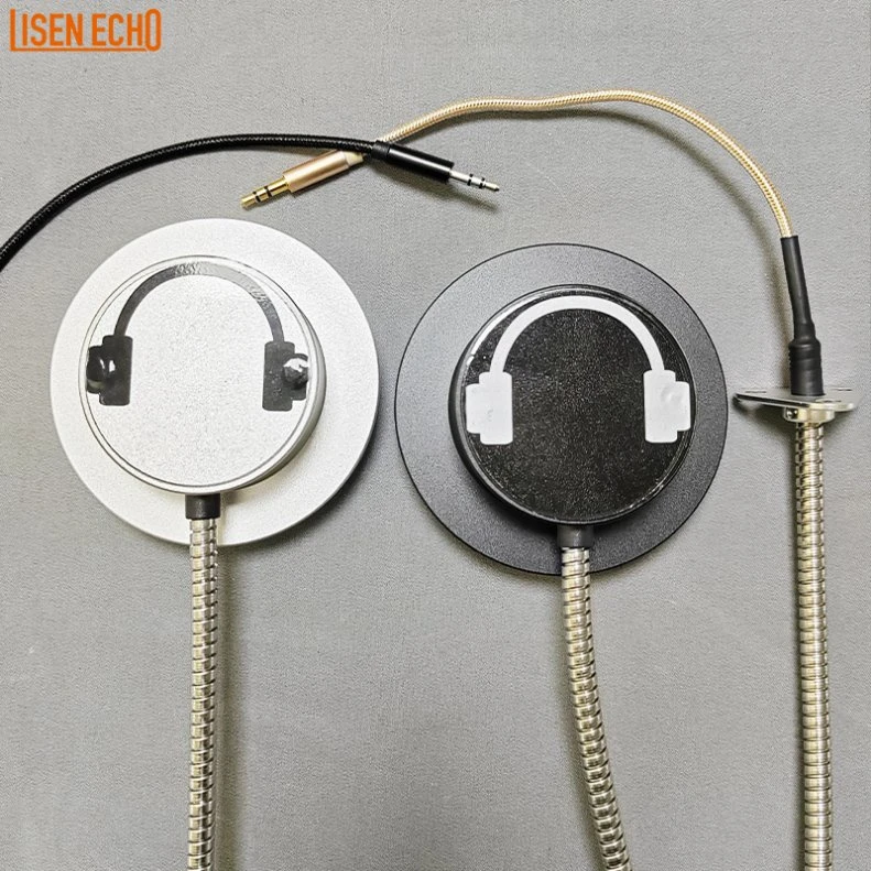 2025 Newest Factory Price Auto-Play Single Cup Headphones with Armoured Cable for Museums and Pavilions