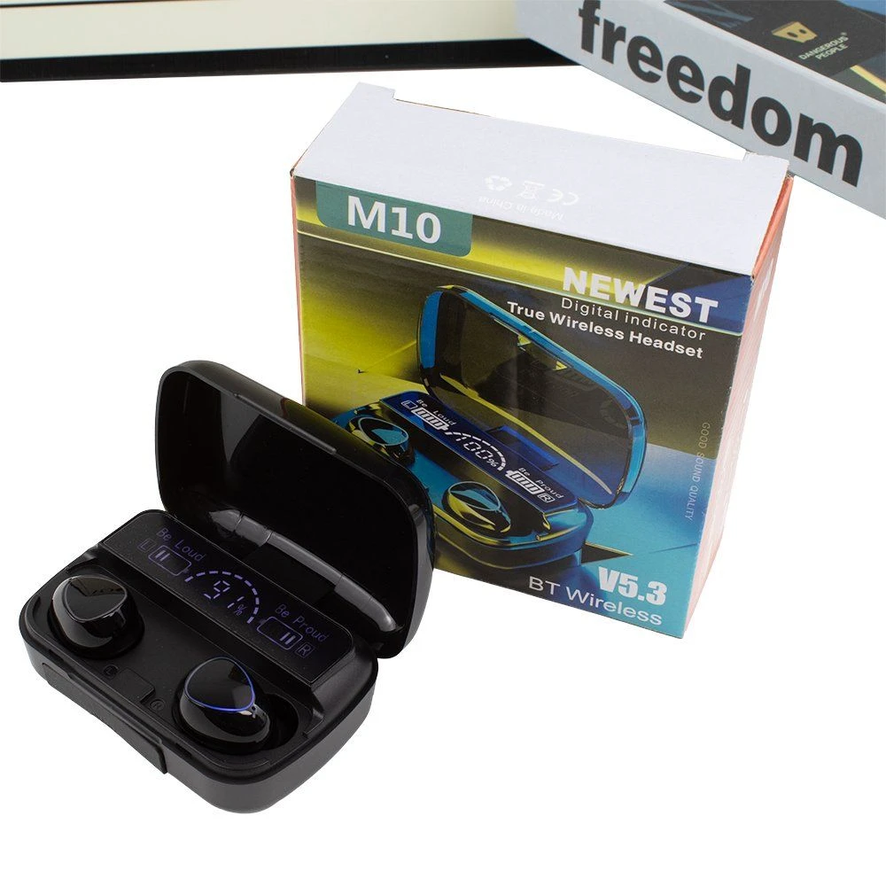 2025 Tws M10 Earbuds Wireless Fast Charging Touch Headphones Gaming Noise-Canceling Tws