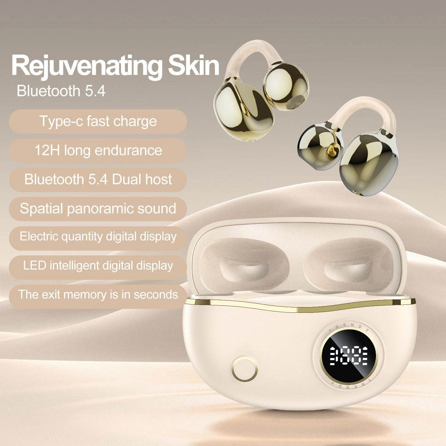 2026 New Waterproof Wireless Earphones Mini Earbuds Sport Headband Earphone Stereo Sound