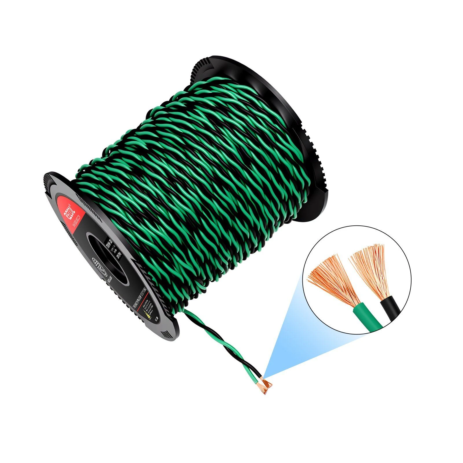 250FT 16AWG Twisted Speaker Wire