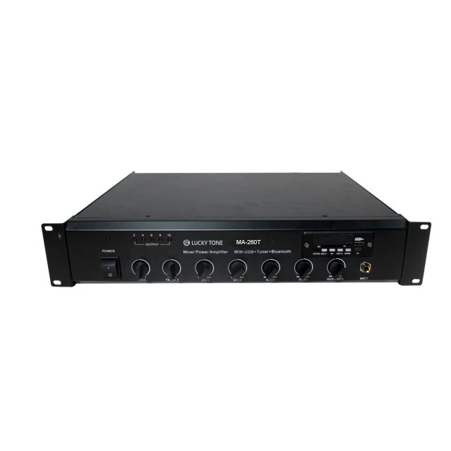 260W Powerful Bluetooth Amplifier with USB/SD/Aux/Tuner/ Microphone Interfaces for Speakers Audio System