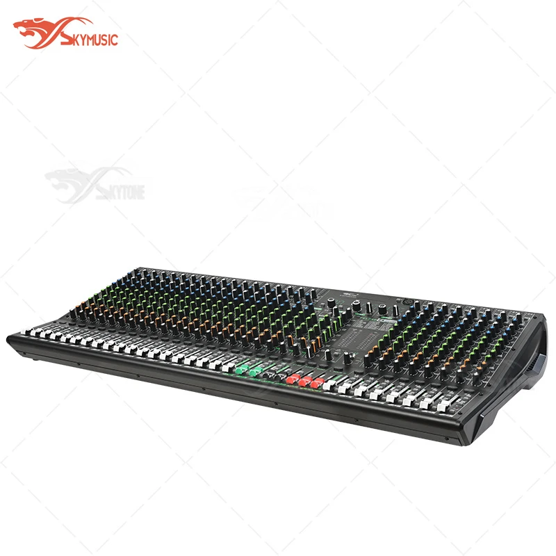 28-Channel Audio Mixing Console with Bluetooth/USB/SD Playback for KTV