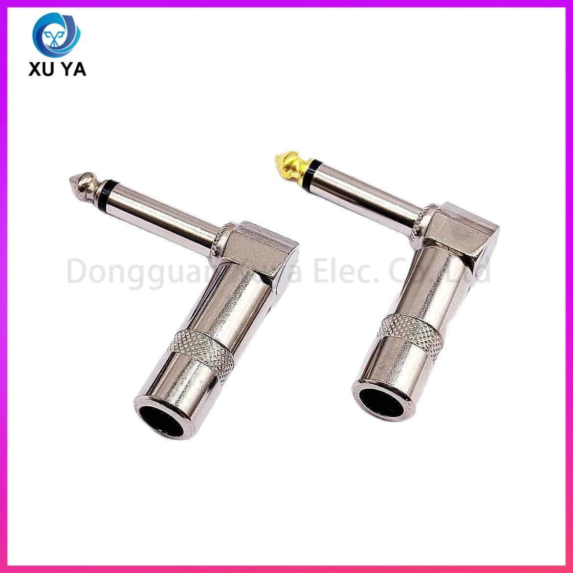 2PCS 6.35mm 1/4 Inch 90 Degree Right Angle Ts Mono Male Plug Solder Type Audio Connector for Guitar Microphone Cable Assembly