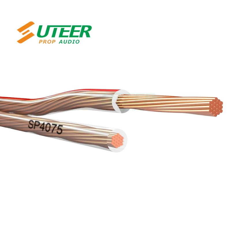 2X0.75mm2 2 Cores Transparent Parallel Speaker Cable Wire18 Gauge