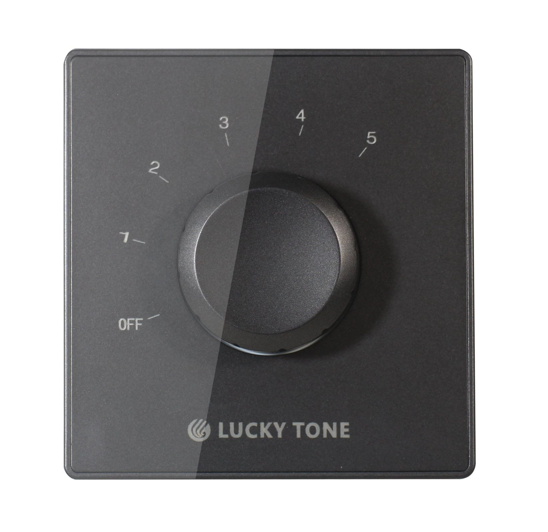 2X30W, Square-Type 5 Steps Dual-Channels Stereo Volume Controller for Stereo Audio Adjustment of Smart Home Audio System