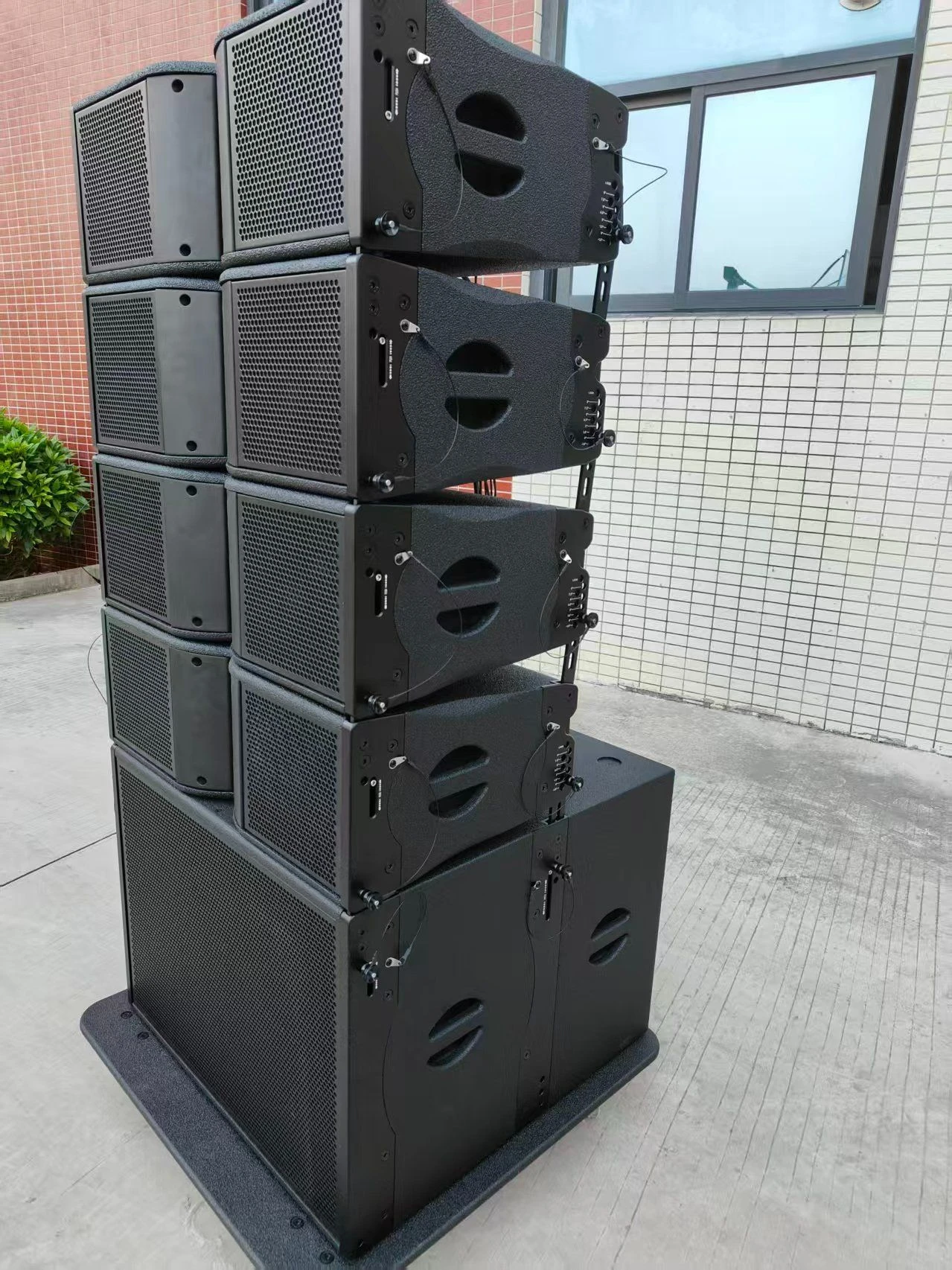 2X8” 2 Way 450 Watts Active Line Array PA Speaker System