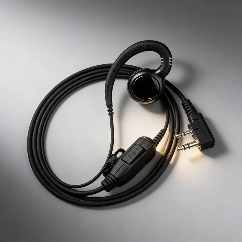 2pin C-Ring Swivel Earpiece Earphones Two Way Radio Waterproof 3.5mm Interface Single Sided Ear Earphone