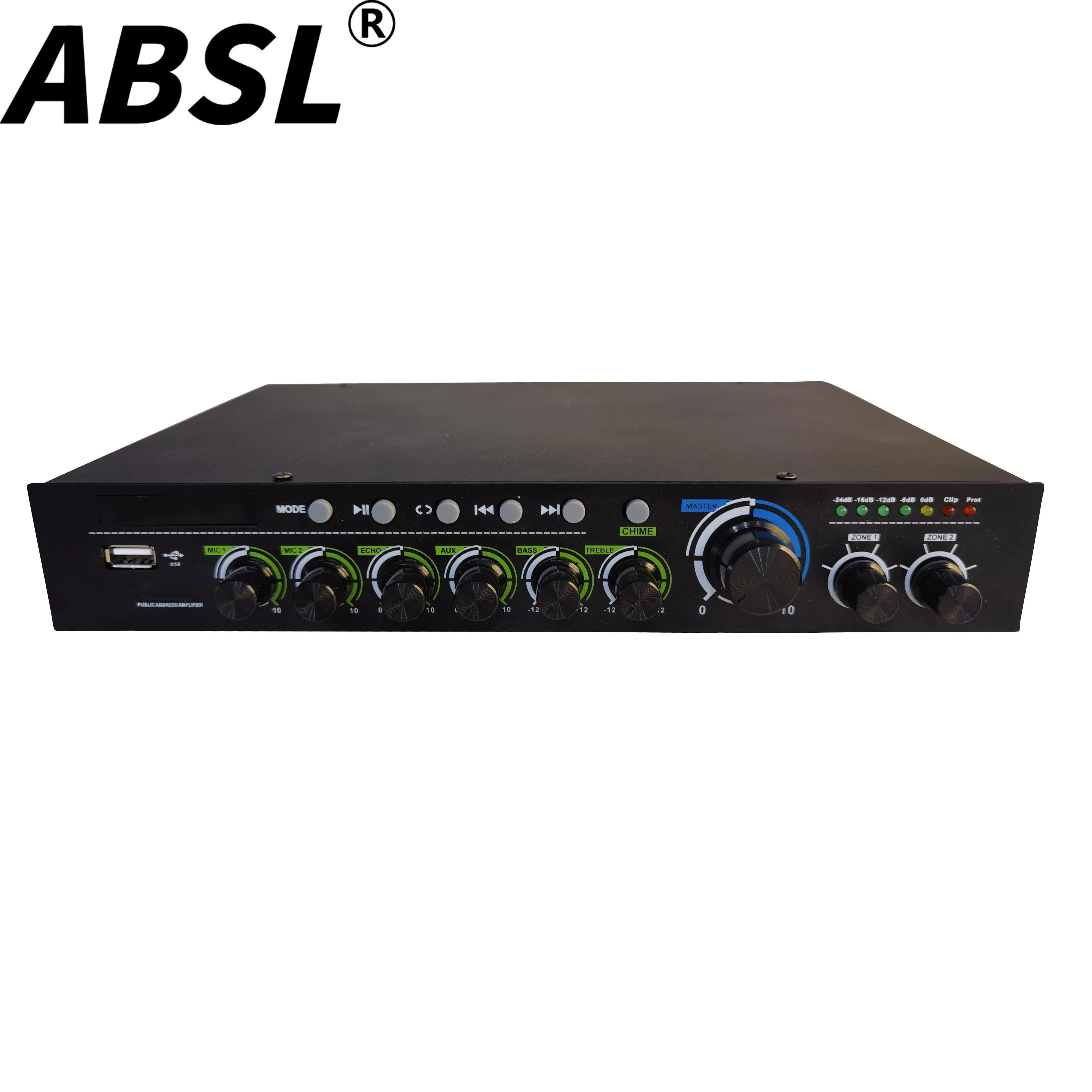 2zones Class-D Digital PA Integrated Audio Power Amplifier with Echo for Russia
