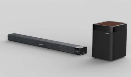 3.1.2CH Dolby Atmos Soundbar for TV with Wireless Subwoofer (Bluetooth Speaker, Dolby Atmos, HDMI ARC Cable, 3.5 mm AUX Line Input, USB, Remote Control) Black