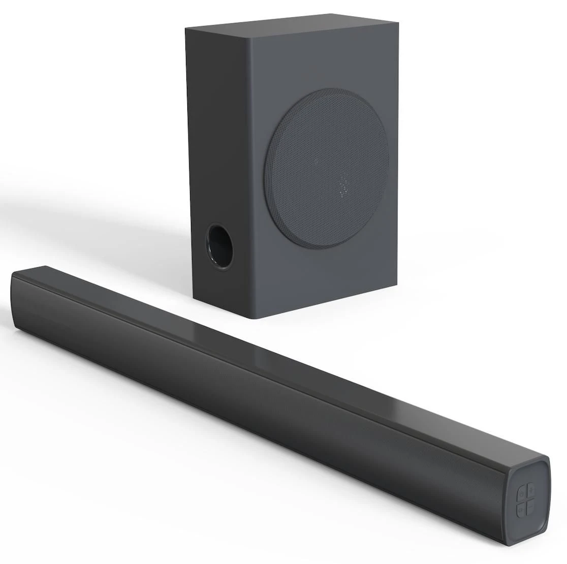 3.1.2CH Soundbar for TV with Wireless Subwoofer (Bluetooth Speaker, Dolby Atmos, HDMI ARC Cable, 3.5 mm AUX Line Input, USB, Remote Control) Black